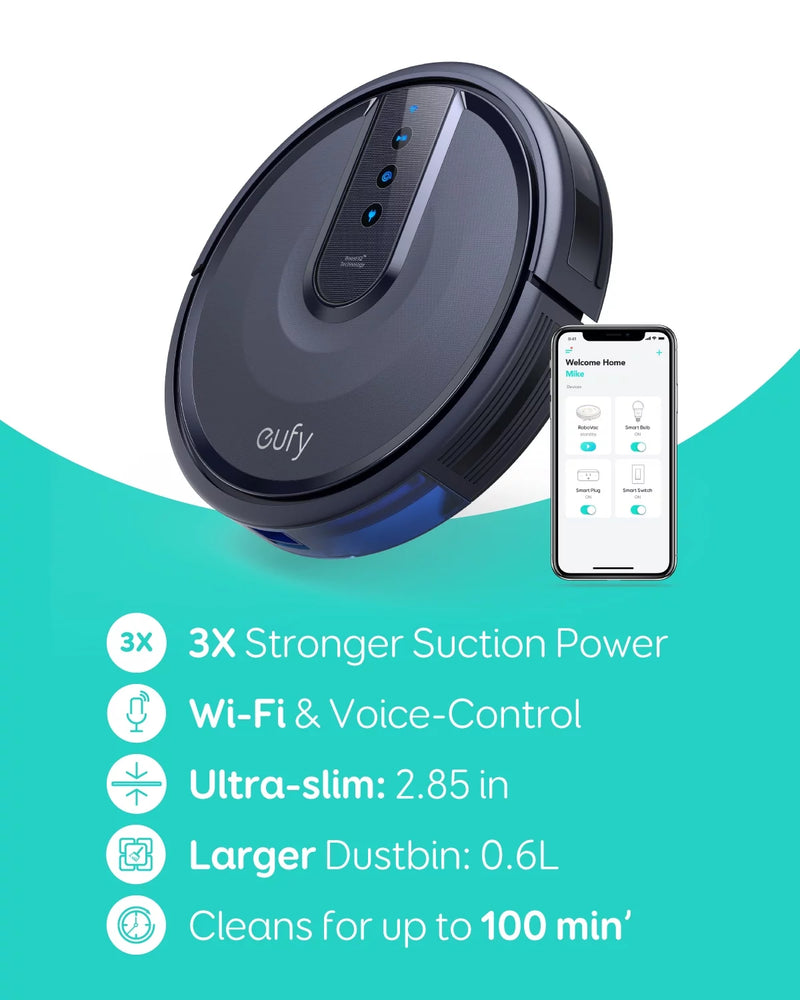 25C Wi-Fi Connected Robot Vacuum, Great for Picking up Pet Hairs, Quiet, Slim - Puck's