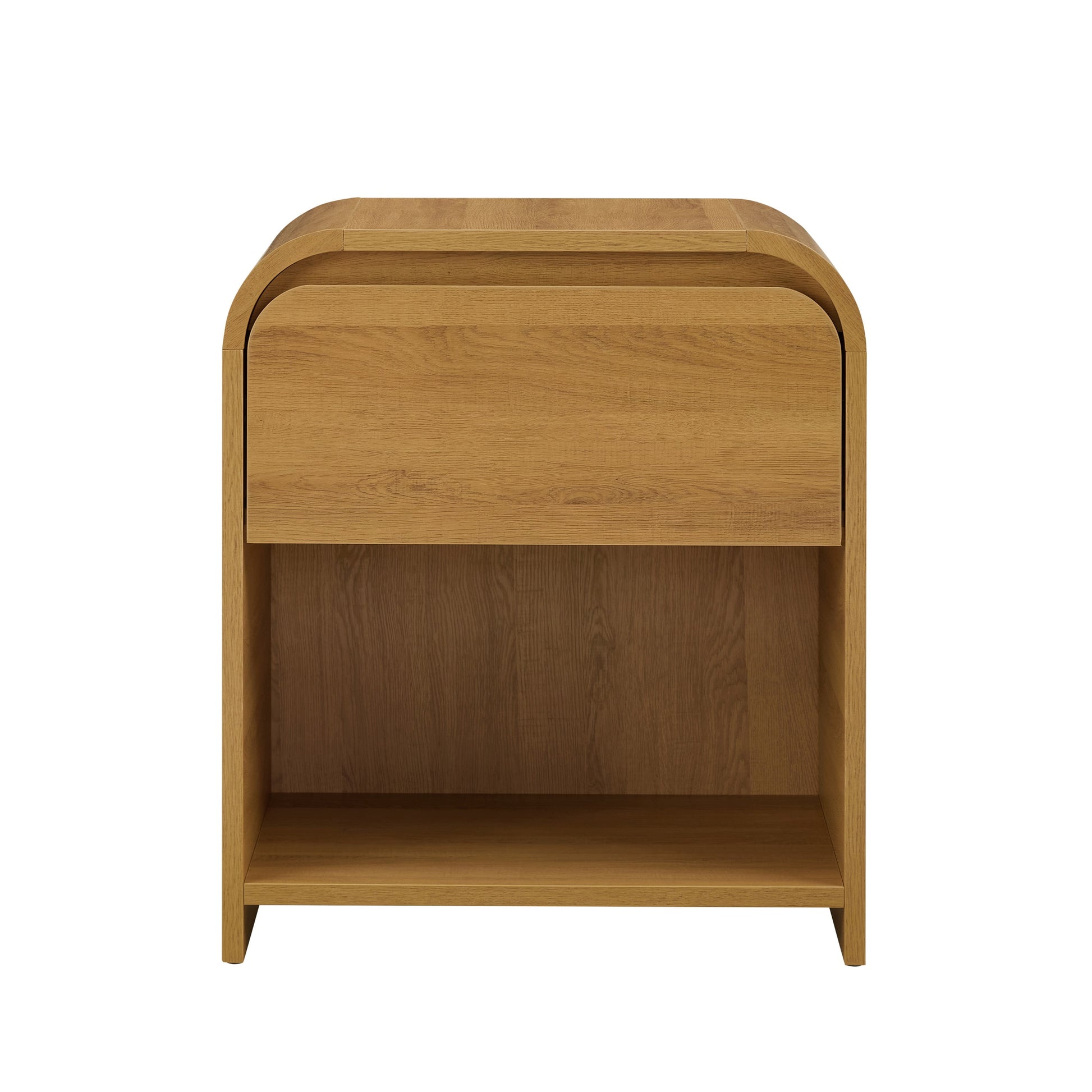 Juliet Nightstand with USB, Light Honey Finish - Puck's