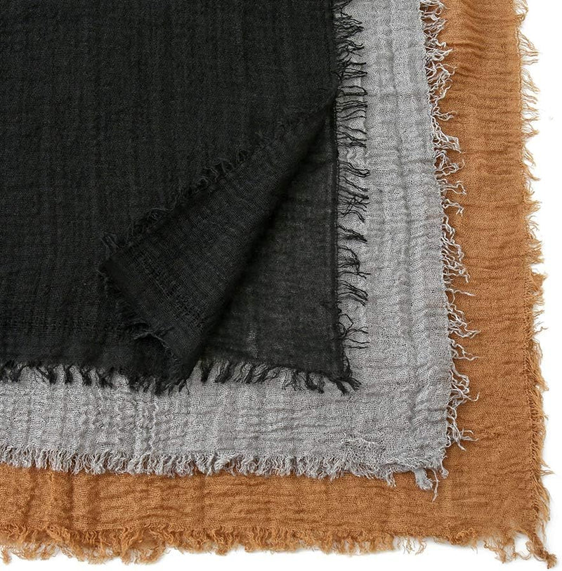 Soft Cotton Hemp Scarf Wrap Long Hijab Scarves for Women - Puck's