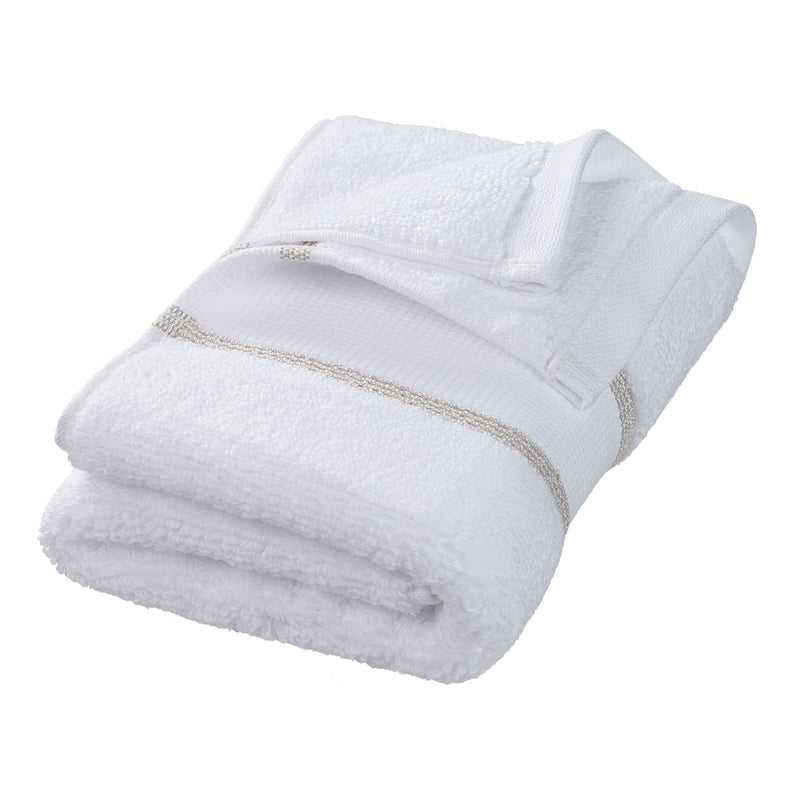 6-Piece Egyptian Cotton Striped Bath Coordinate Towel Set, Birchwood - Puck's