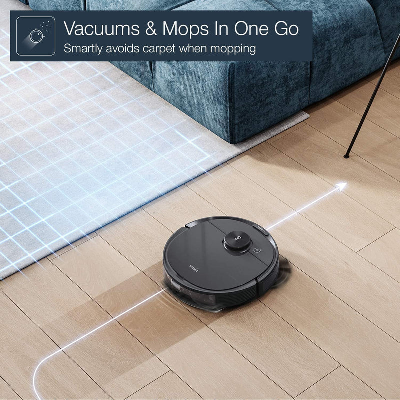 DEEBOT N8+ Stofzuig- en moprobot met geavanceerde lasermapping en automatisch leegstation