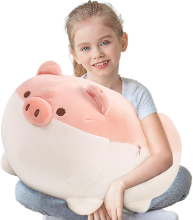 21In Stuffed Animal Pig Plush Pillow,Soft Piggy Anime Plushies Japanese Cuddle Pet Throw Pillow,Kawaii Plush Toy Gifts for Boys Girls Kids Birthday - Puck's
