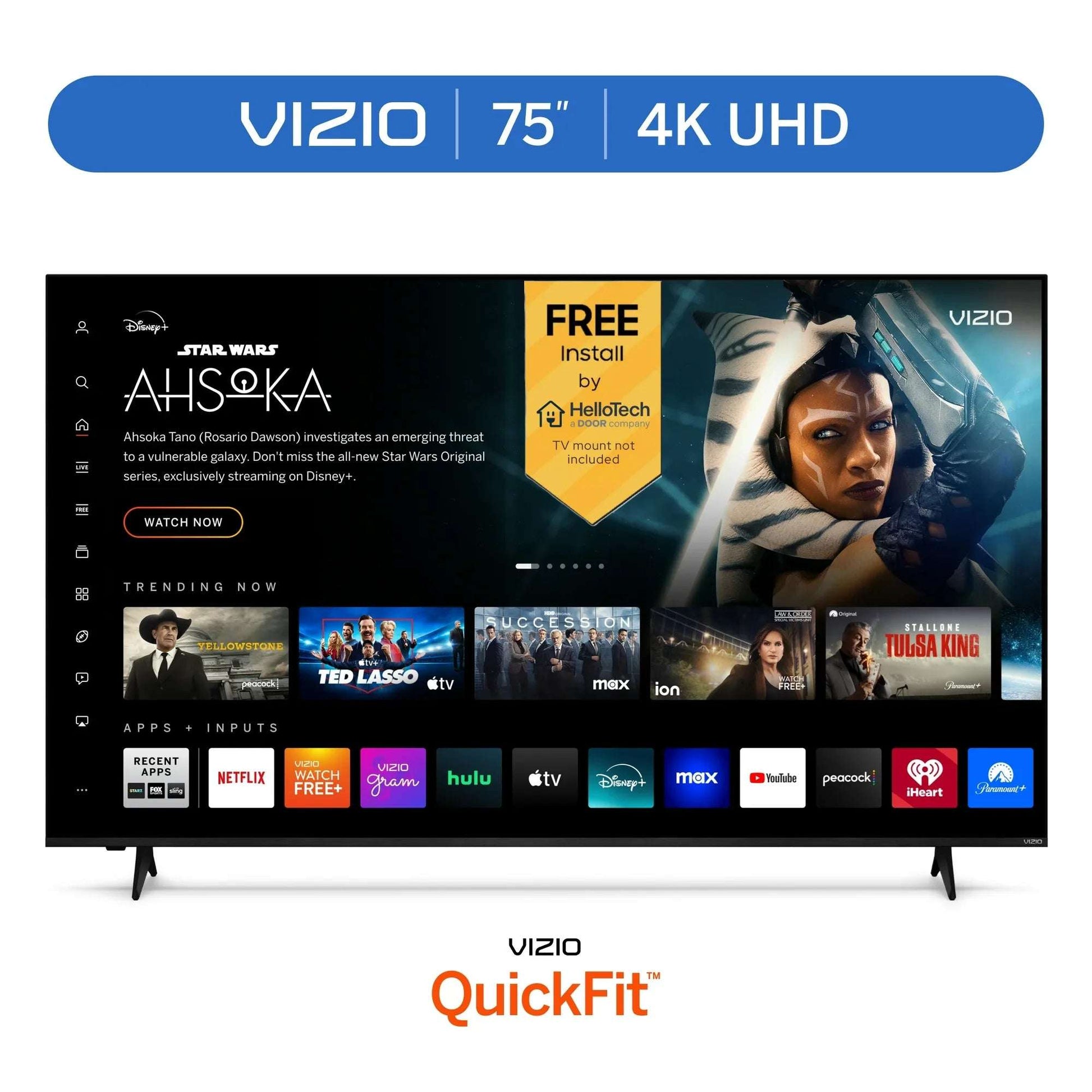 75” Class 4K UHD LED HDR Smart TV (New) V4K75M-08 - Puck's