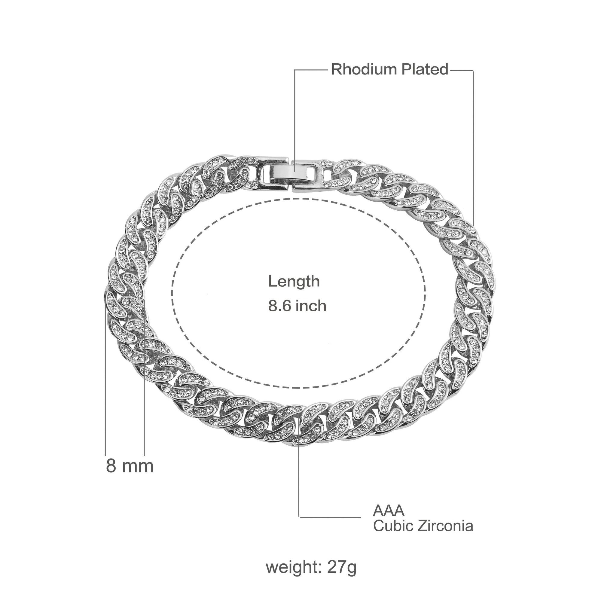 CREW BM 8 MM Cuban Bracelet | 970751 - Puck's