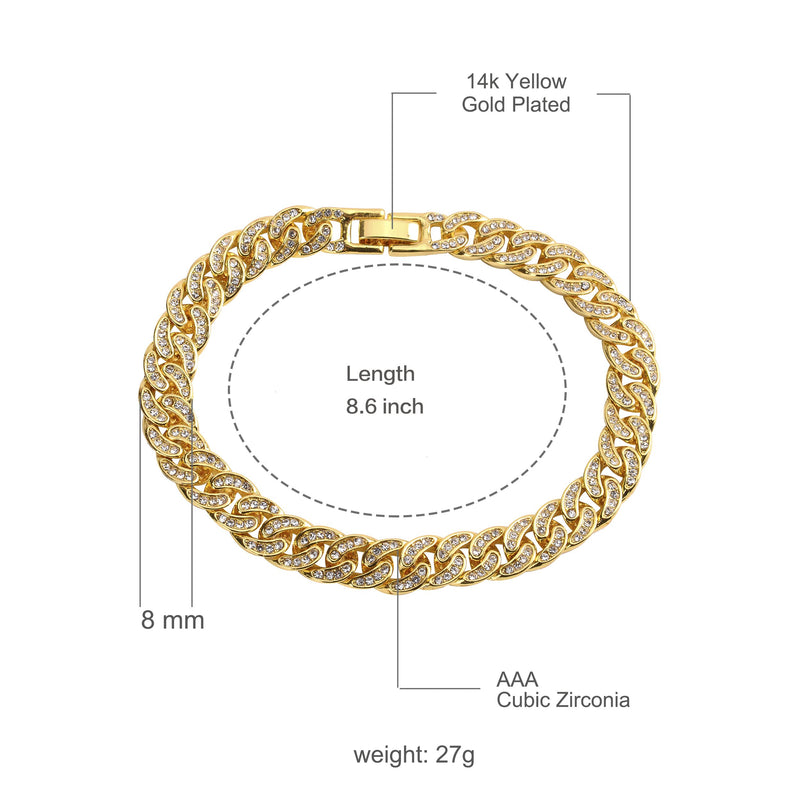 CREW BM 8 MM Cuban Bracelet | 970751 - Puck's