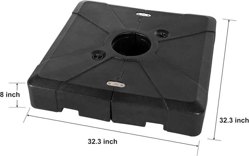 Offset Umbrella Base PL209UM Cantilever Umbrella Base, 32.3'' X 32.3'' - Puck's