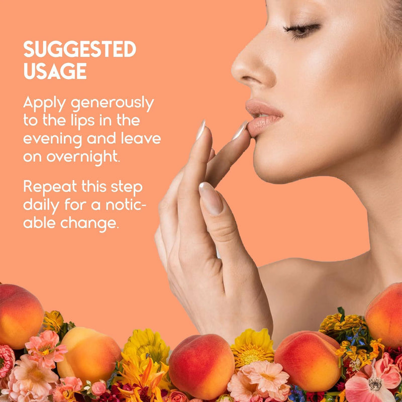 Lip Sleeping Mask with Hyaluronic Acid Vitamin C Nourish Hydrate Dry Lips Peach - Puck's