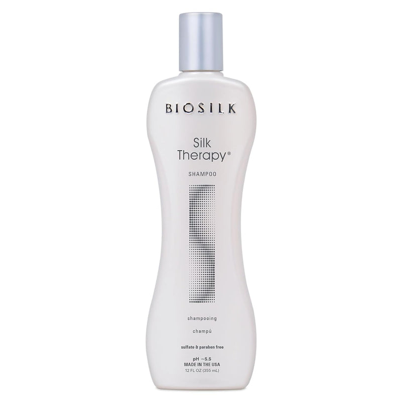 Silk Therapy Shampoo, Gentle Hair Cleanser Delivers Healthy & Shiny Hair, Great for All Hair Types, Sulfate, Paraben, & Cruelty-Free, 12 Oz - Puck's