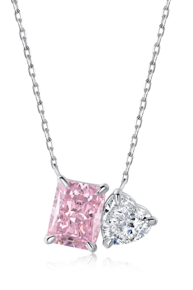 Double Stone Pendant Sterling Silver Necklace - Puck's