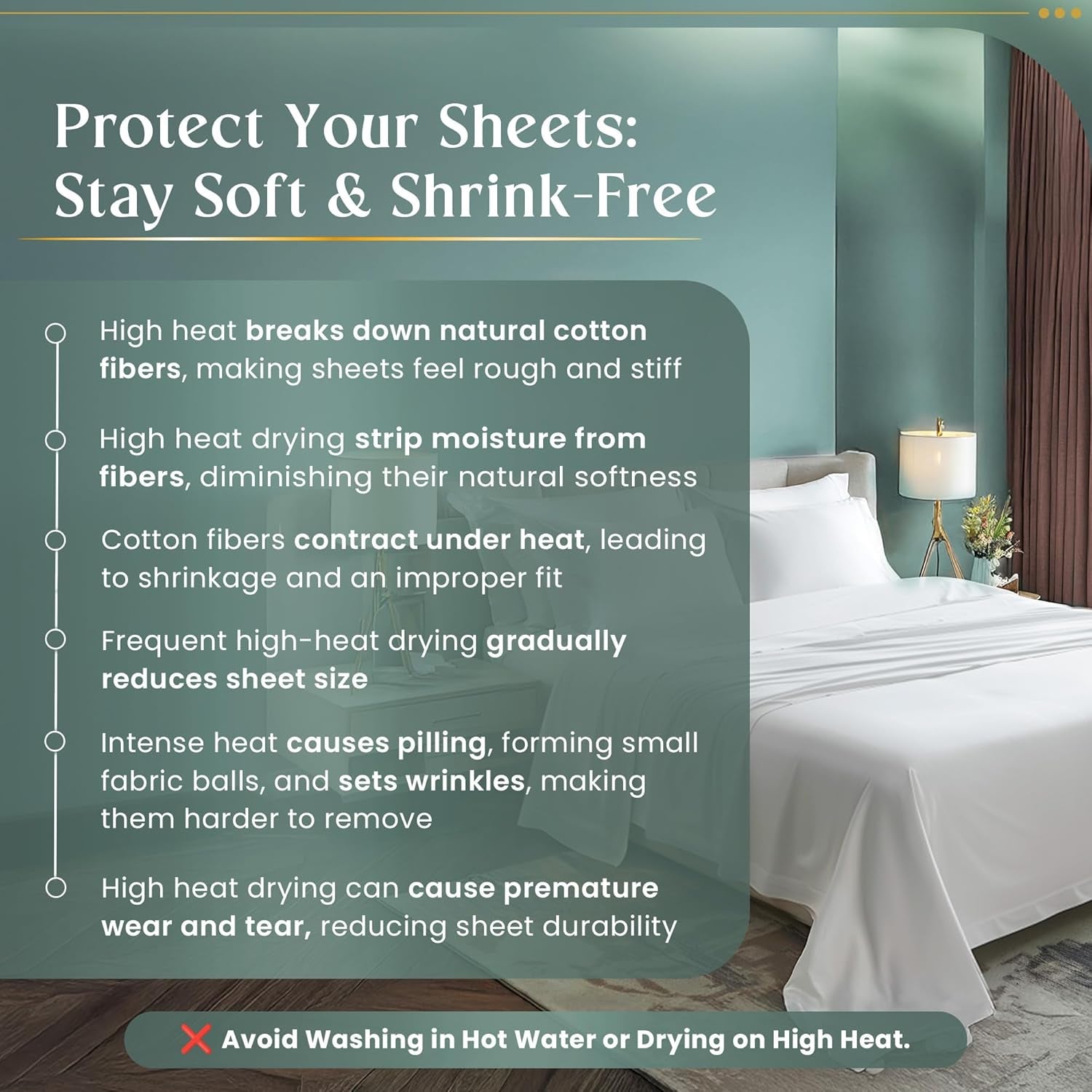 100% Egyptian Cotton Sheets King Size Sheets Set with Fully Elasticated Fitted Sheet & Pillowcase Sets, 800 TC Hotel Collection Deep Pocket King Sheet Set, No Pill Soft Breathable Luxury White Bedding - Puck's