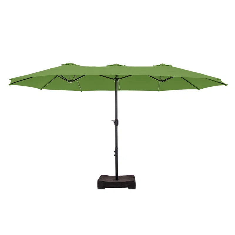 Nyasia 15 Ft X 9 Ft Rectangular Market Umbrella with Base - Puck's