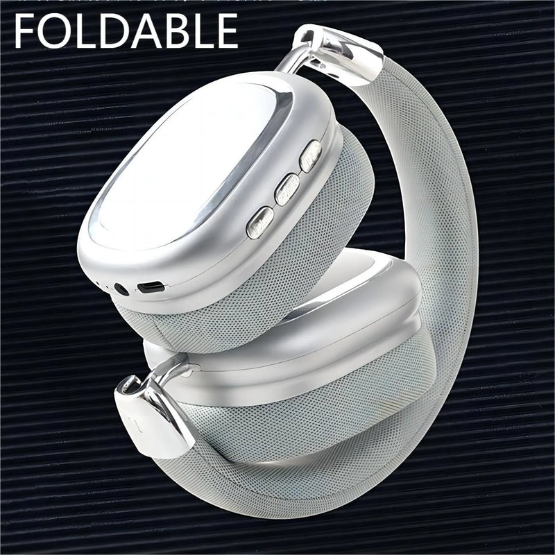 Wireless Headphones Bluetooth,Over Ear Headphones with Microphones for Ios/Android,Silver - Puck's