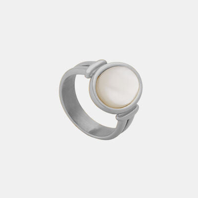 Titanium Steel White Sea Shell Ring - Puck's