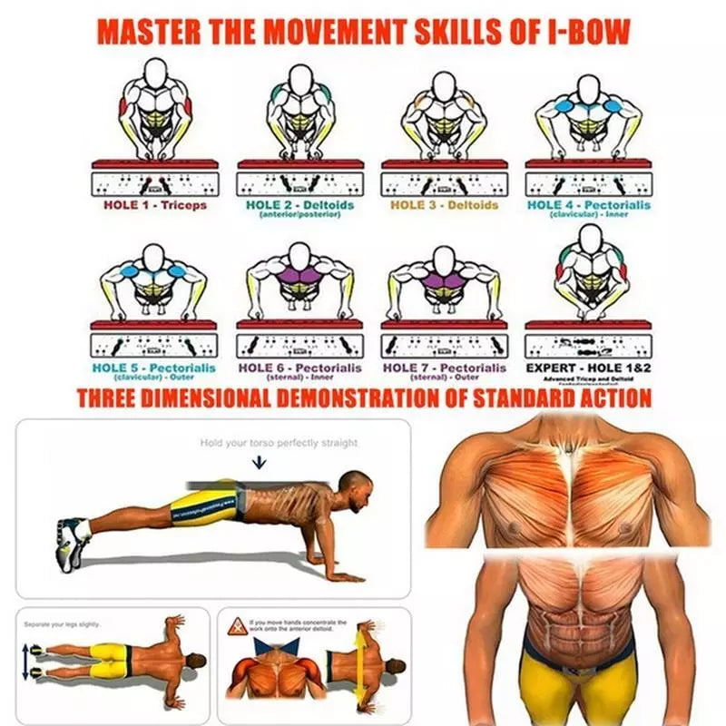 28 in 1 Push up Rack Board System Fitness Workout Train Home Gym Exercise Stands - Puck's