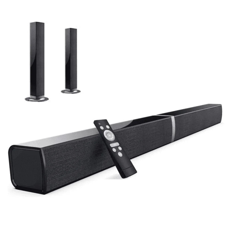 Sound Bars for TV, Bluetooth Soundbar for TV, 50W TV Sound Bar with 4 Drivers and Remote Control, Home Audio TV Speakers Sound Bar with Arc/Optical/Aux Connect - Puck's