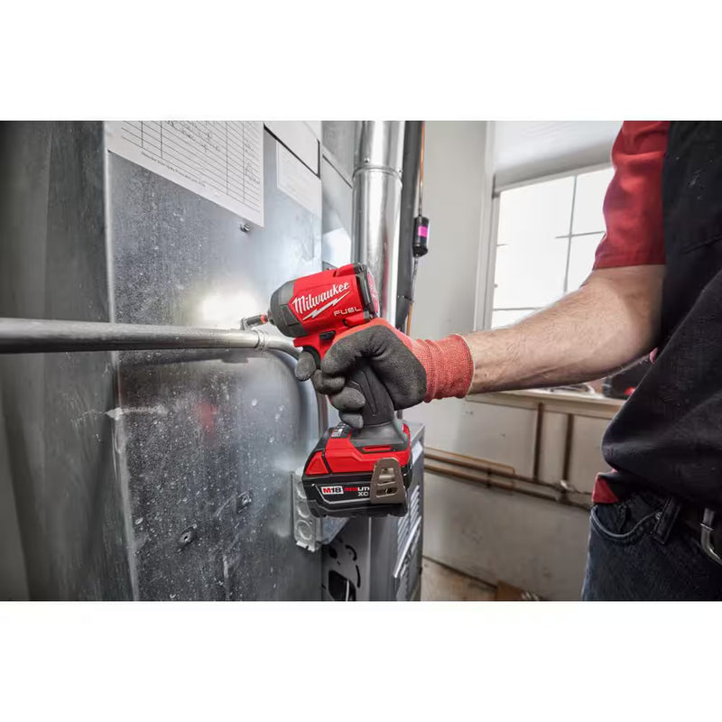 M18 Fuel 18-V Lithium-Ion Brushless Cordless 1/4 In. Hex Impact Driver Kit W/(3) 5.0 Ah Batteries, Charger & Hard Case - Puck's