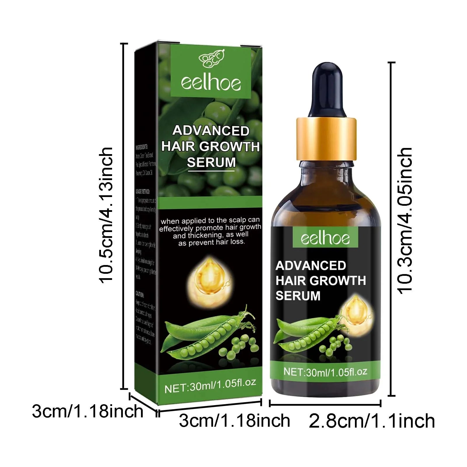 Biotin Hair Growth Serum,Advanced Hair Growth Serum,Hair Growth Serum Promotes Hair Growth, Moisturizes, Strengthens Hair and Nourishes the Scalp for Both Men and Women 30Ml - Puck's