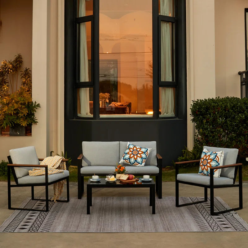 Atara 4 - Person Patio Conversation Sets with Cushions