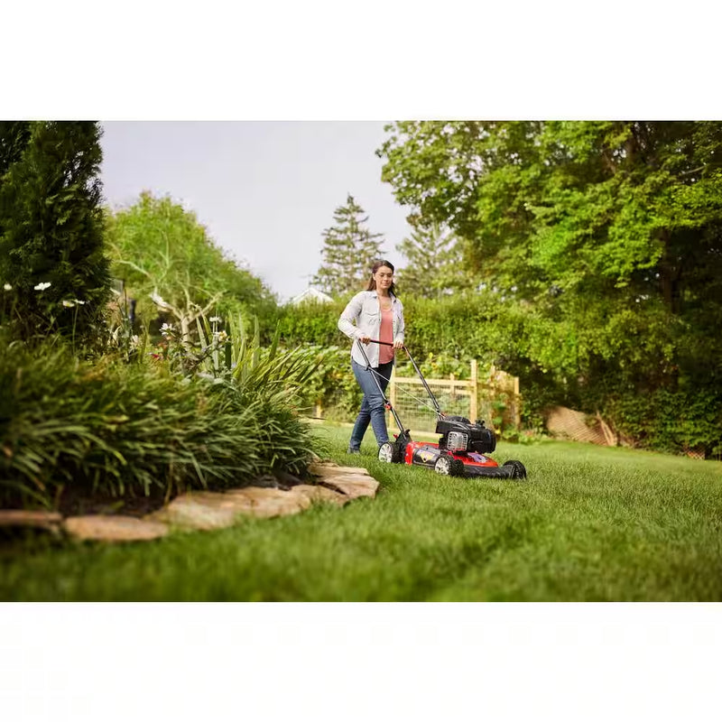 21 In. 140 Cc Briggs and Stratton Gas Walk behind Push Lawn Mower with Mulching Kit Included - Puck's