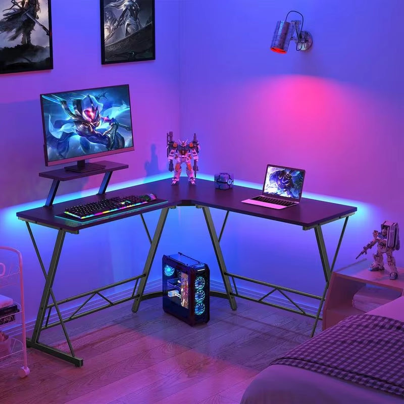 Mr IRONSTONE Gaming Furniture,Gamer Desk,Gaming Desk,L Shaped Gaming Desk Corner Computer Deskcomputer Desk Thick Tables & Desks - Puck's