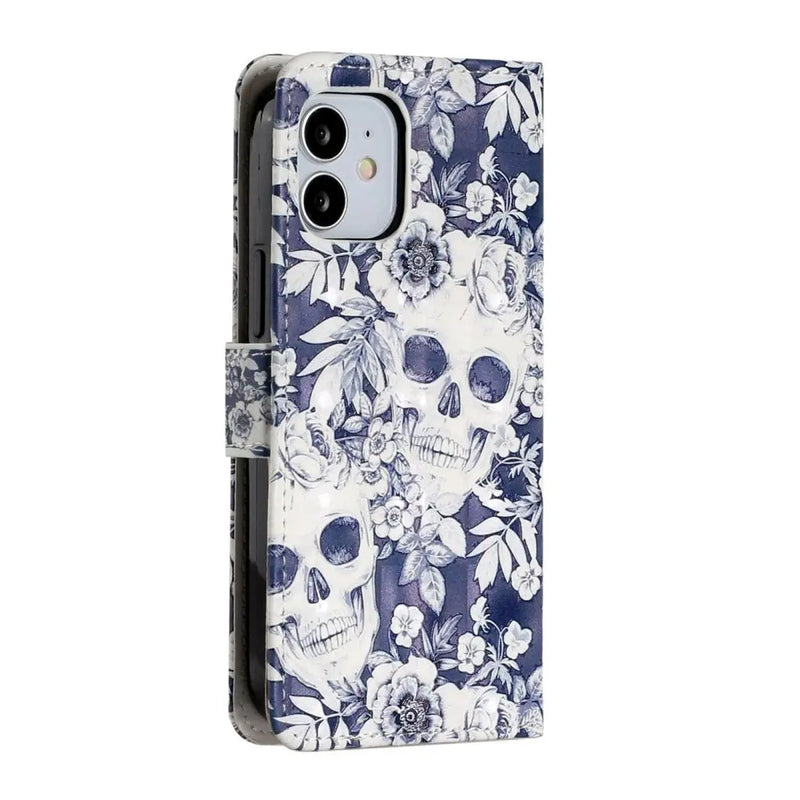 AMZER 3D Printed Flip Case with Wallet for iPhone 12 Max - Puck's