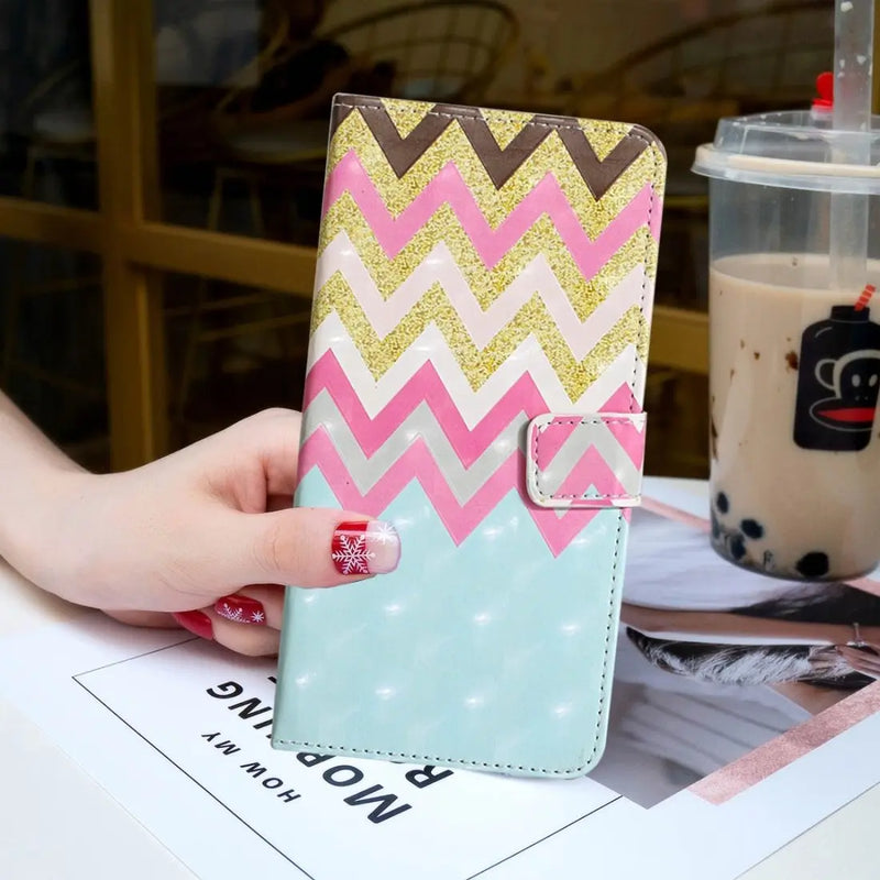 AMZER 3D Printed Flip Case with Wallet for iPhone 12 Max - Puck's