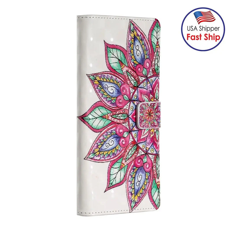 AMZER 3D Printed Flip Case with Wallet for iPhone 12 Max - Puck's