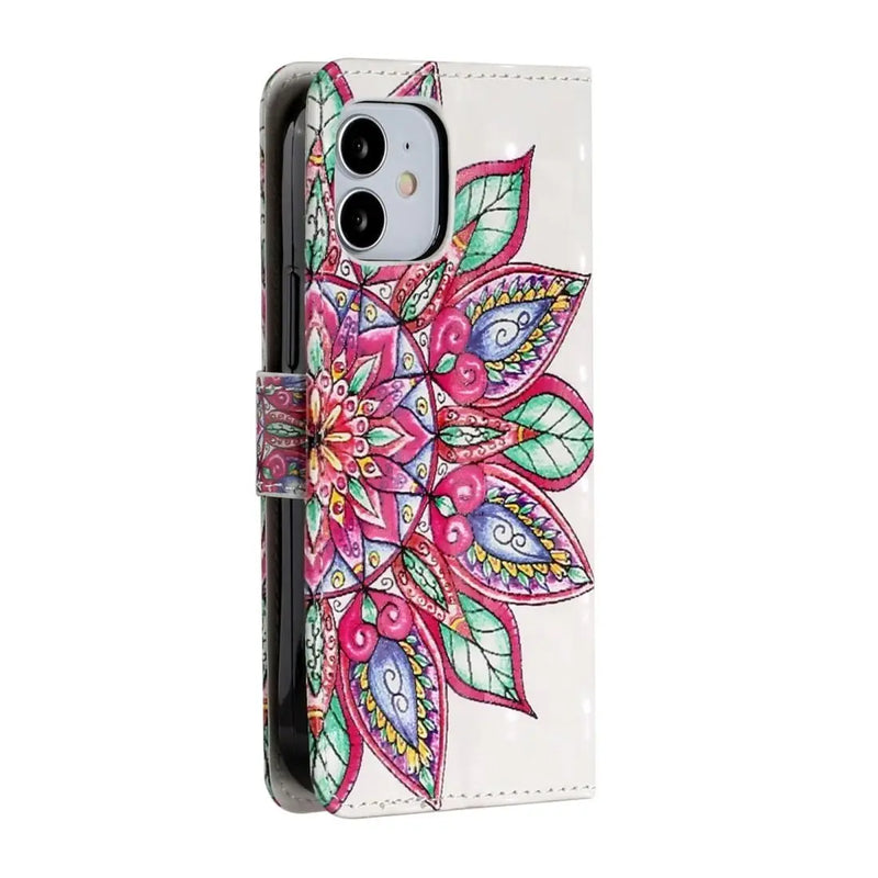 AMZER 3D Printed Flip Case with Wallet for iPhone 12 Max - Puck's