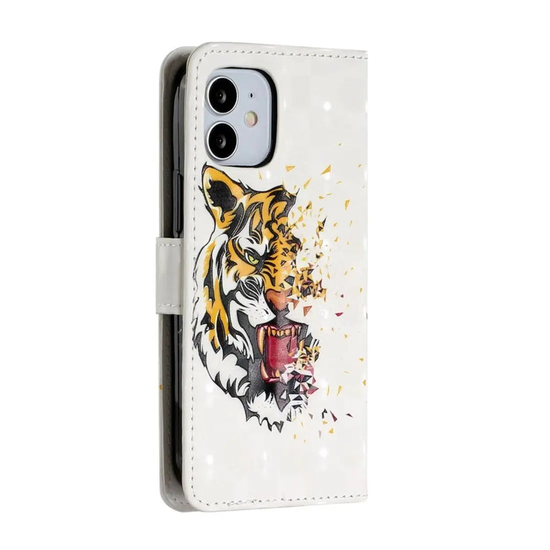 AMZER 3D Printed Flip Case with Wallet for iPhone 12 Max - Puck's