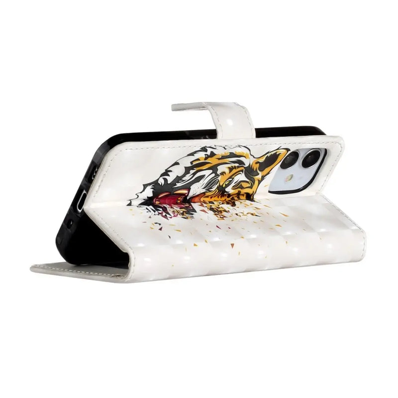 AMZER 3D Printed Flip Case with Wallet for iPhone 12 Max - Puck's