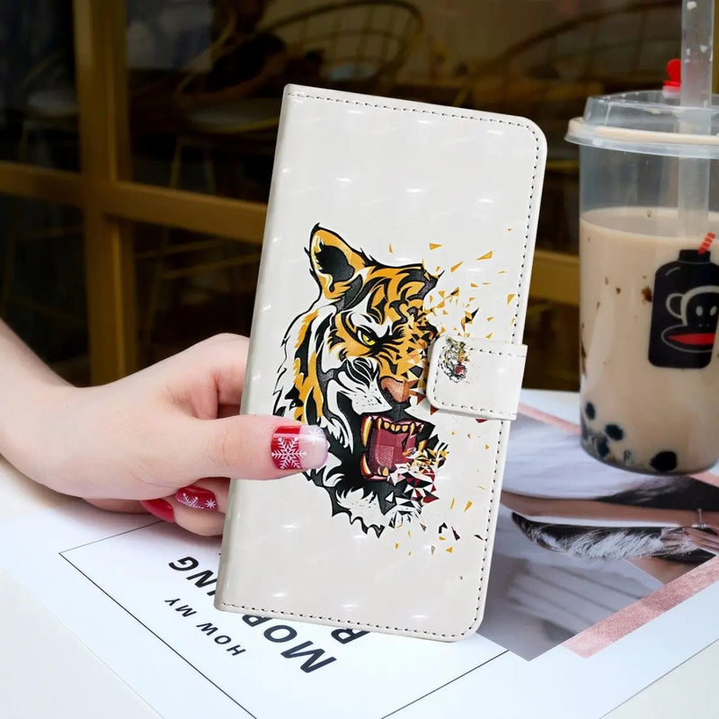 AMZER 3D Printed Flip Case with Wallet for iPhone 12 Max - Puck's