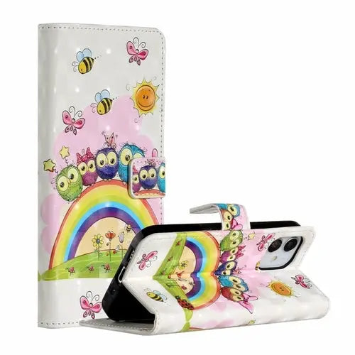 AMZER 3D Printed Flip Case with Wallet for iPhone 12 Max - Puck's
