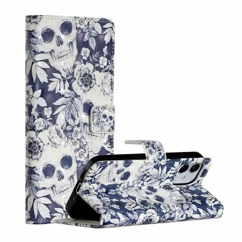 AMZER 3D Printed Flip Case with Wallet for iPhone 12 Max - Puck's