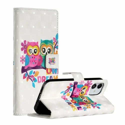 AMZER 3D Printed Flip Case with Wallet for iPhone 12 Max - Puck's