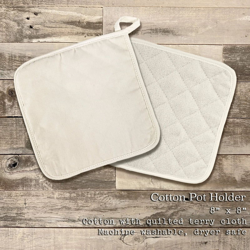 Abstract Beach Heart - Valentine's Day Cotton Pot Holder - Puck's