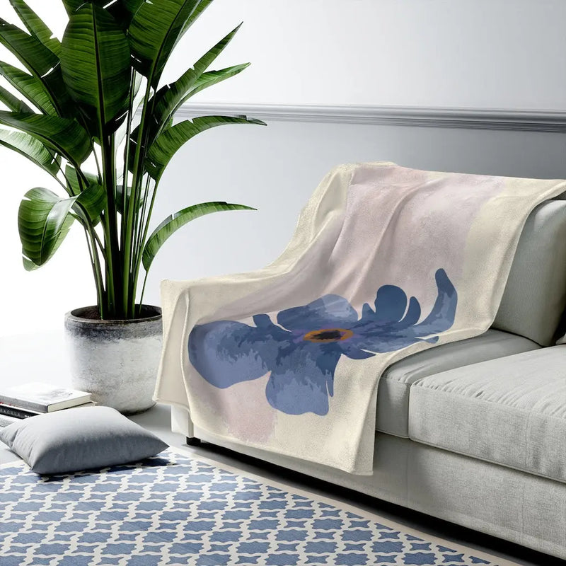 Abstract Floral Blanket Plush Throw - Puck's