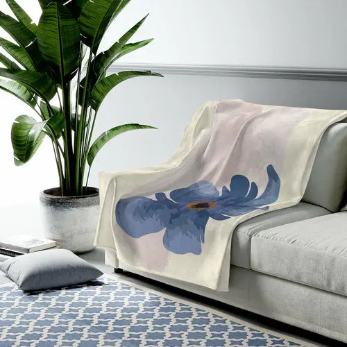 Abstract Floral Blanket Plush Throw - Puck's