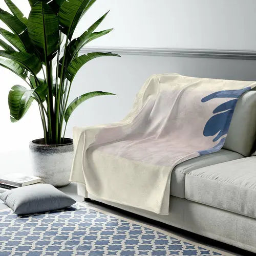Abstract Floral Blanket Plush Throw - Puck's