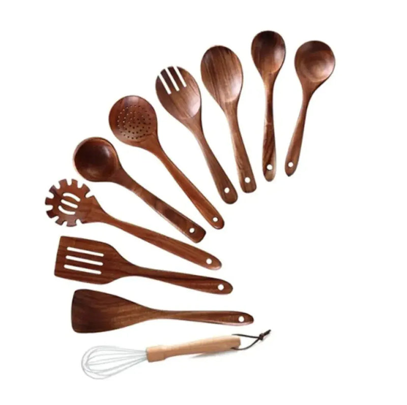 Acacia Wood Cooking Spatula Set - Puck's