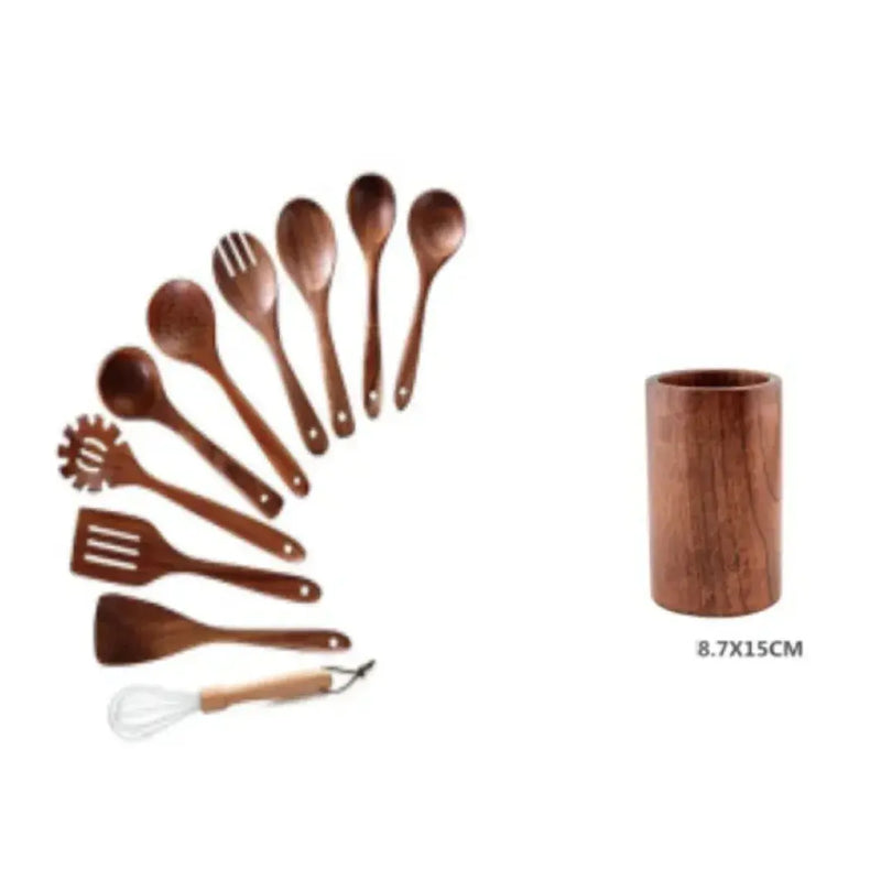 Acacia Wood Cooking Spatula Set - Puck's