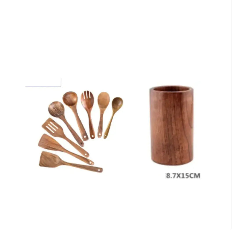 Acacia Wood Cooking Spatula Set - Puck's
