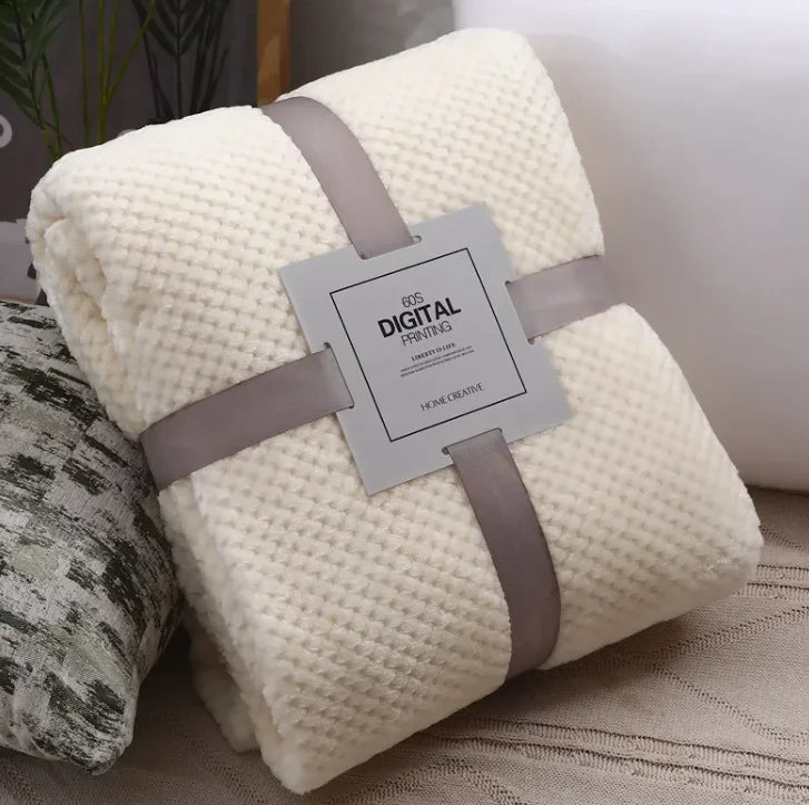 Cozy Coral Fleece Sofa Blanket - Puck's