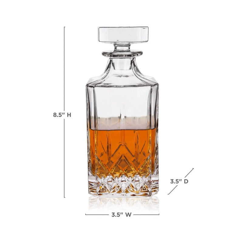Admiral Liquor Decanter - Glass Liquor Dispenser for Whisky & Brandy - Puck's