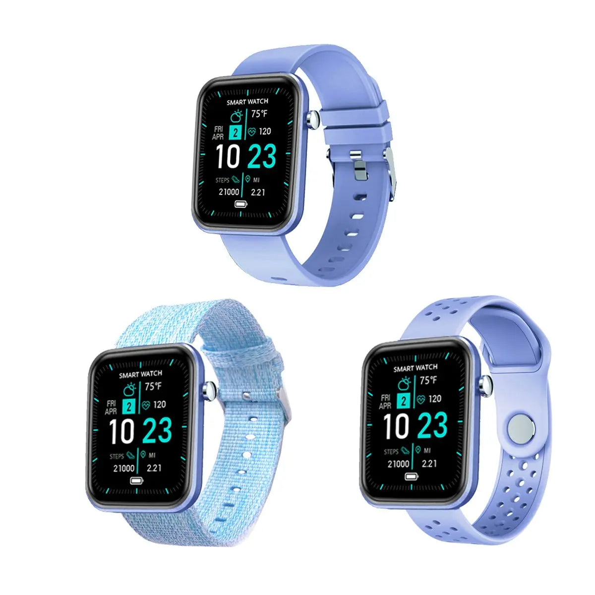 Advanced Smartwatch With Three Bands And Wellness + Activity Tracker - Puck's