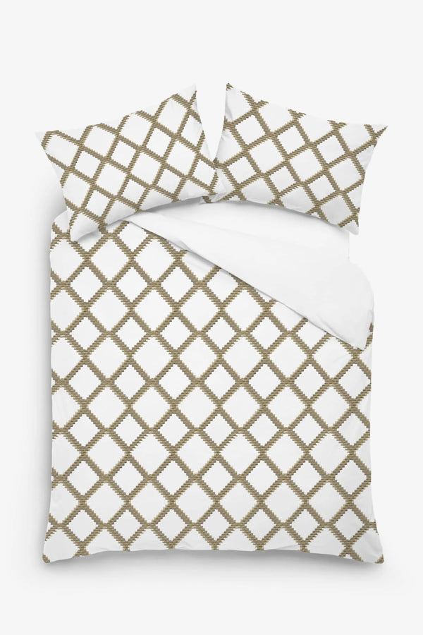 Althea - 3 Piece Crewel Embroidered Duvet Set | Linen Cotton Mix | - Puck's