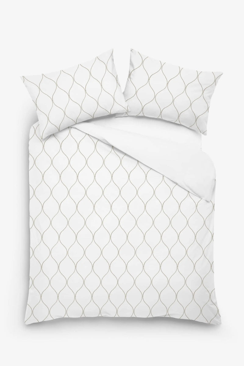Amara - 3 Piece Crewel Embroidered Duvet Set | Linen Cotton Mix | - Puck's