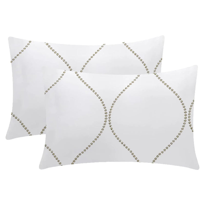 Amara - 3 Piece Crewel Embroidered Duvet Set | Linen Cotton Mix | - Puck's