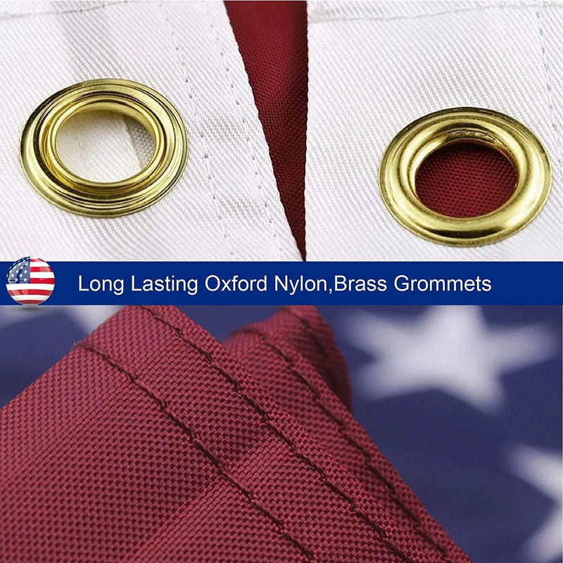 American Flag Outdoor Heavy Duty Embroidered Stars USA Flag - Puck's