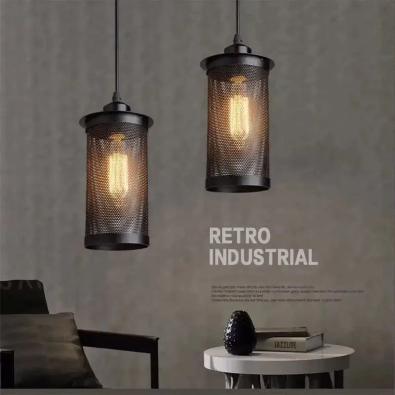 American Industrial Style Decorative Aisle Staircase Porch Lighting Loft Retro Creative Bar Barbed Wire Chandelier Lighting - Puck's