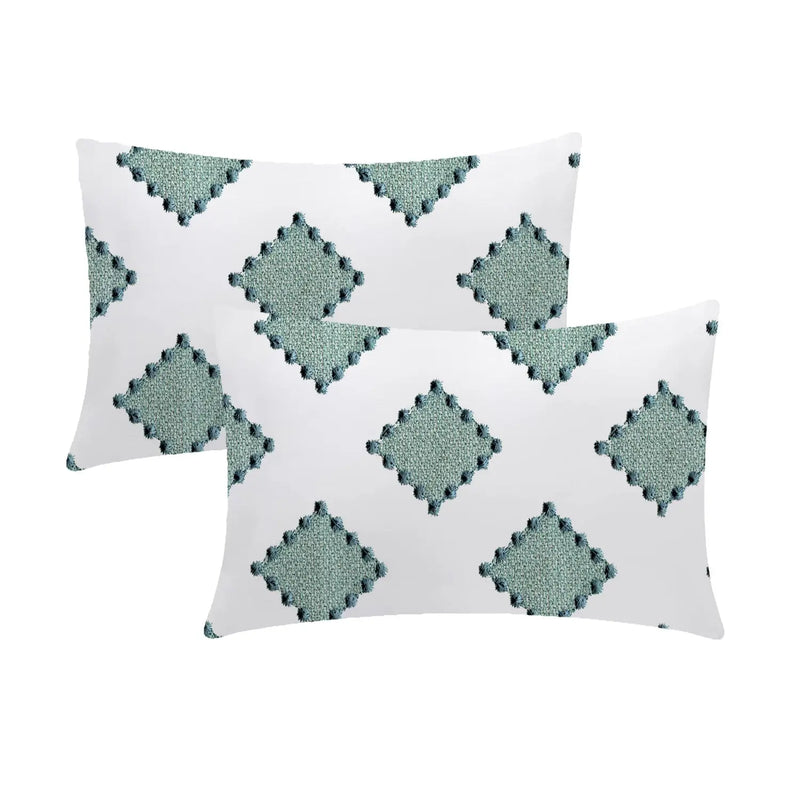 Anna - 3 Piece Crewel Embroidered Duvet Set | Linen Cotton Mix | - Puck's